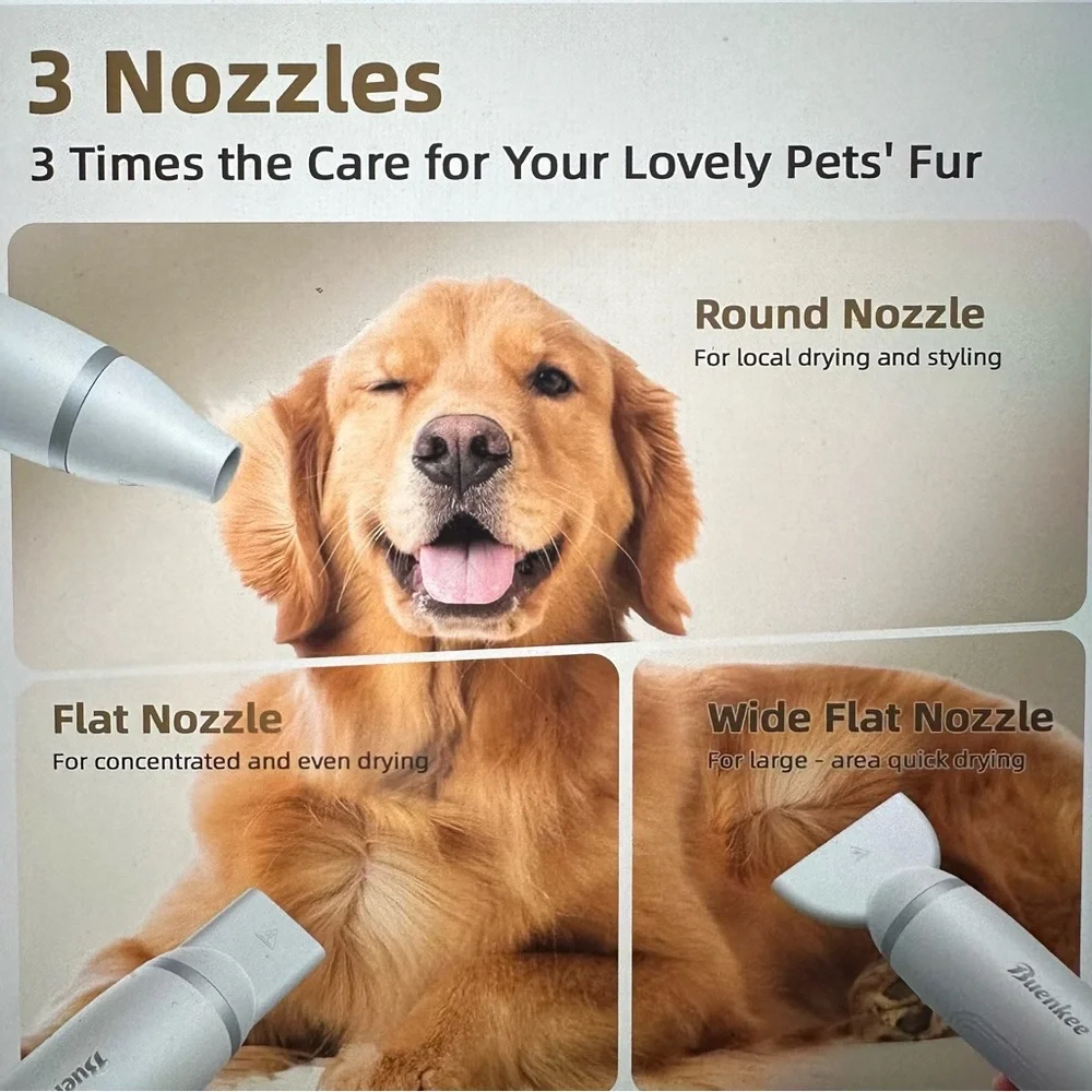 Blow dryer for pet grooming